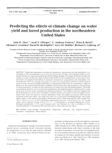 Predicting the effects of climate change on water yield and forest