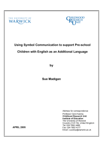 Using Symbol Communication to support Pre