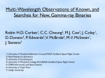 Multi-Wavelength Observations of Known, and Searches