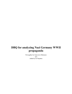 DBQ for analyzing Nazi Germany WWII propaganda