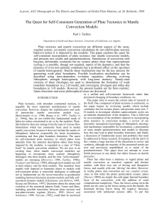 The Quest for Self-Consistent Generation of Plate Tectonics in