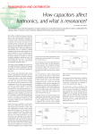 How capacitors affect harmonics, and what is resonance?