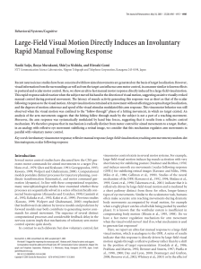 Large-Field Visual Motion Directly Induces an Involuntary Rapid