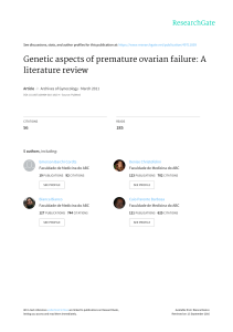 Genetic aspects of premature ovarian failure: A literature review