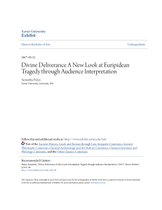Divine Deliverance A New Look at Euripidean Tragedy