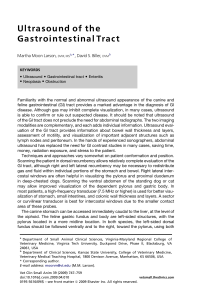 Ultrasound of the GastrointestinalTract