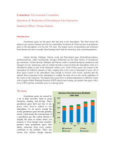 Reduction of Greenhouse Gas Emissions Students