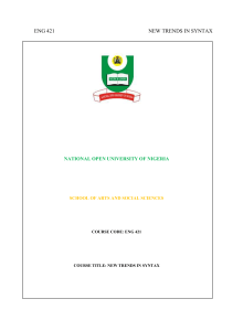 ENG421 - National Open University of Nigeria