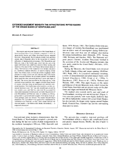 extended basement beneath the intracratonic rifted basins of the