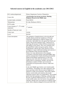 Selected courses in English in the academic year 2003/2004