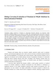 Pitting Corrosion Evaluation of Titanium in NH4Br Solutions by