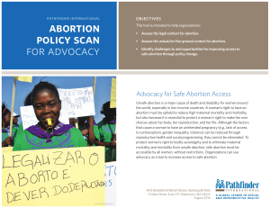 ABORTION POLICY SCAN for advocacy