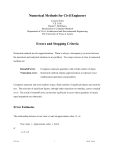 Error Notes - Department of Civil, Architectural and Environmental