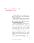 Freedom of Religion and the Establishment Clause