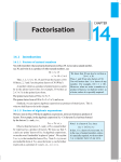 Chap 14 Factorization