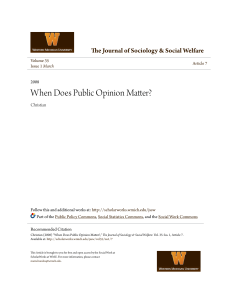 When Does Public Opinion Matter?