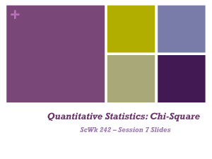 Quantitative Statistics: Chi