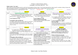 Geography - St. Helen`s Catholic Primary School