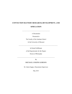 CONVECTION BATTERY RESEARCH, DEVELOPMENT, AND