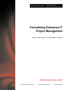 Formalizing Enterprise IT Project Management