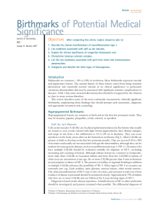 Birthmarks of Potential Medical Significance