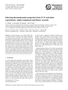 Inferring thermodynamic properties from CCN activation experiments