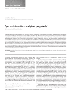 Species interactions and plant polyploidy