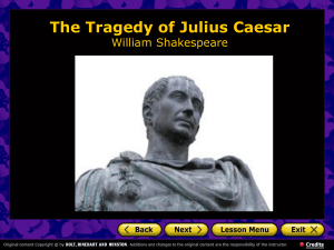 Julius Caesar - Letters from English