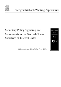 Monetary Policy Signaling and Movements in the Swedish Term