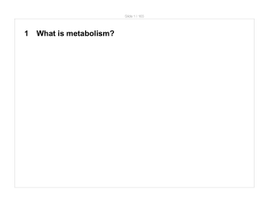 1 What is metabolism? - New Jersey Center for Teaching and