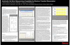 Automatic De Novo Sequencing of peptides by Electron Transfer