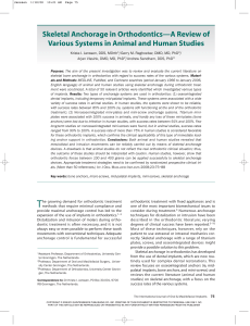 Skeletal anchorage in orthodontics - A review of various systems in