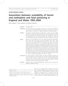 Association between availability of heroin and