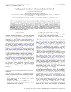 Can Cannabis be Considered a Substitute Medication for Alcohol?