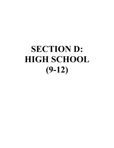 section d: high school - Fairbanks North Star Borough School District
