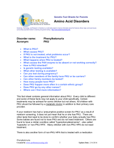 Amino Acid Disorders - NewbornScreening.info
