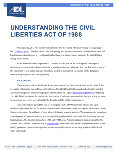 understanding the civil liberties act of 1988 - Anti