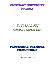 gec221 tutorial kit - Covenant University