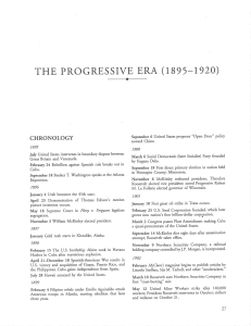 THE PROGRESSIVE ERA (1895-1920)