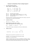 Reactions You Should Know When You Begin Organic II