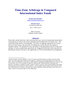 Time-Zone Arbitrage in Vanguard International