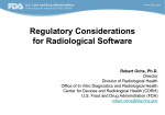 Regulatory Considerations for Radiological Software