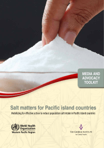Salt matters for Pacific island countries