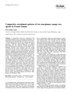 Comparative recruitment patterns of two non-pioneer