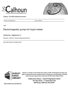 Electromagnetic pumps for liquid metals