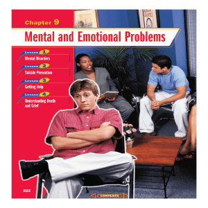 Chapter 9: Mental and Emotional Problems