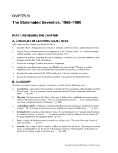 The Stalemated Seventies, 1968–1980