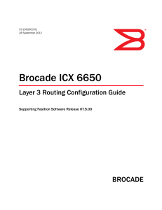 Brocade ICX 6650 Layer 3 Routing Configuration