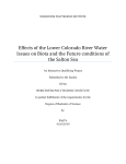 Effects of the Lower Colorado River Water Issues on Biota and the