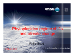 Phytoplankton regime shifts and climate change